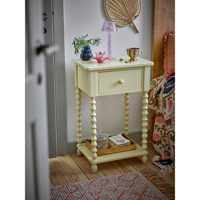 Table d'appoint Salino de Bloomingville, jaune, bois