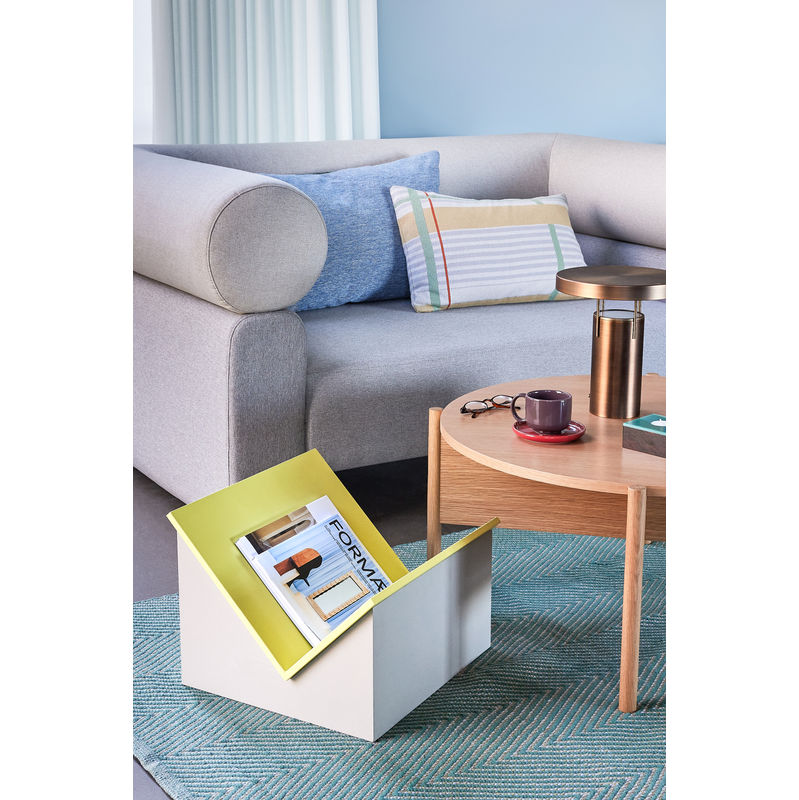 Hübsch Tick soporte de revistas, amarillo