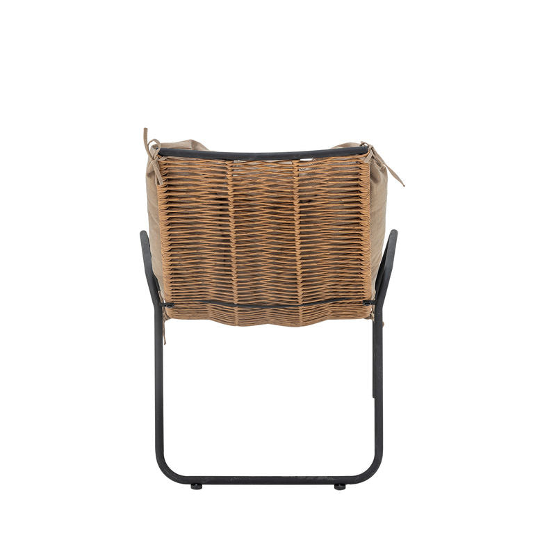 Bloomingville Boel loungestoel met kruk, metaal