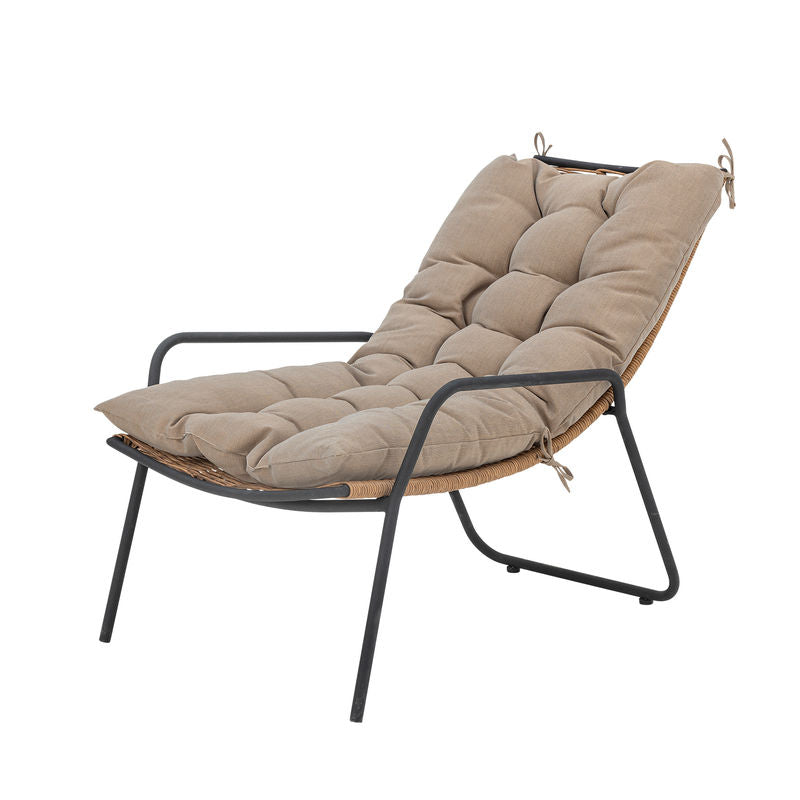 Bloomingville Boel loungestoel met kruk, metaal