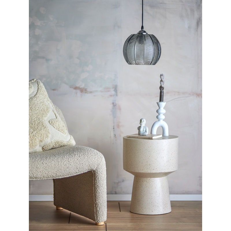 Bloomingville Adar Pendelleuchte, grau, Glas