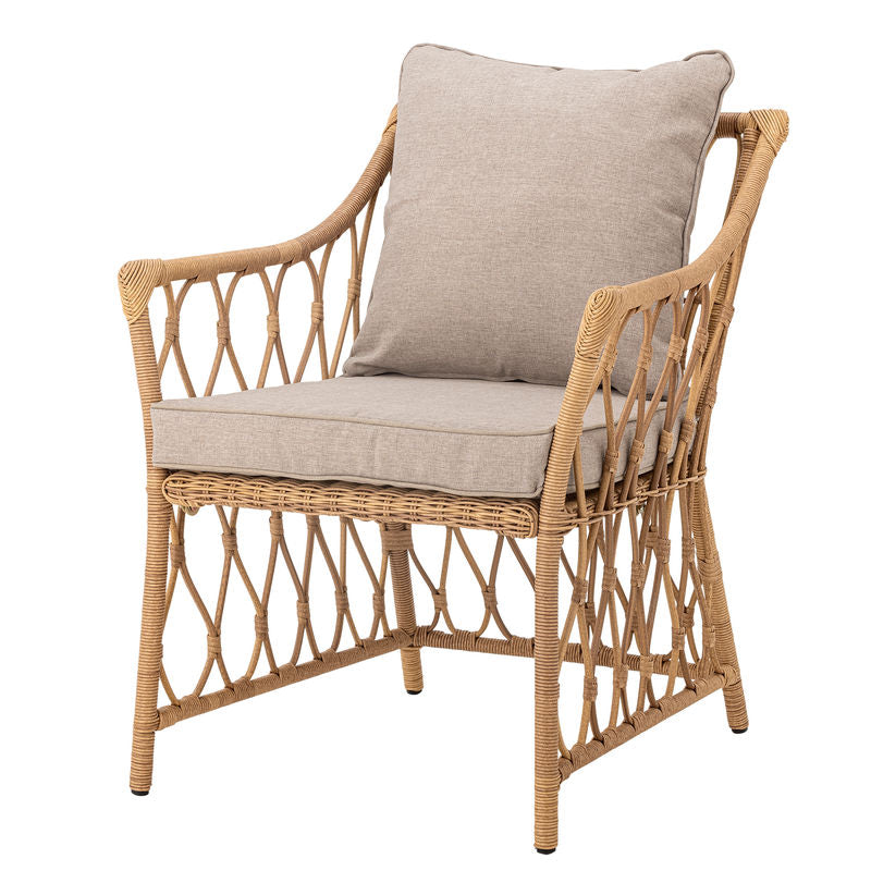 Sillón Belluce de Bloomingville con reposapiés, natural