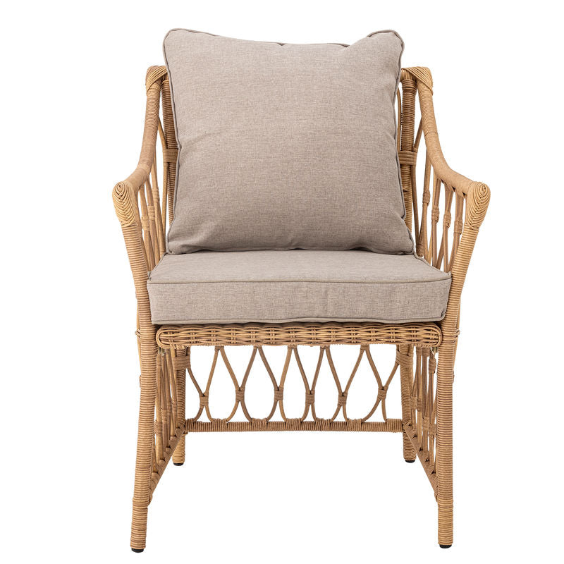 Sillón Belluce de Bloomingville con reposapiés, natural