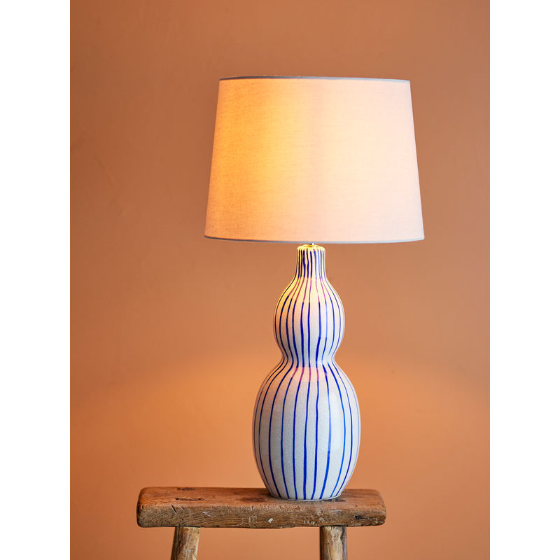 Creative Collection Gavisa Tischleuchte, blau, Steingut