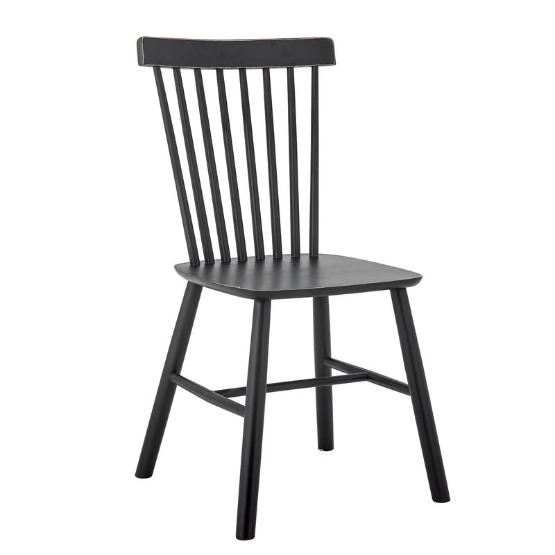 Silla de comedor Mill de Creative Collection, negra, madera