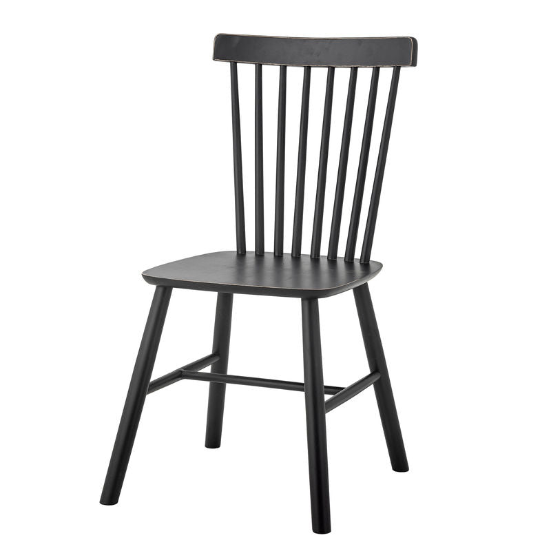 Silla de comedor Mill de Creative Collection, negra, madera