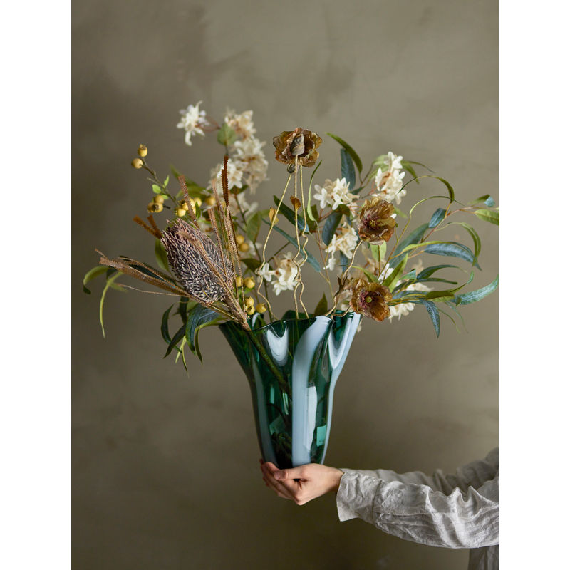 Kreative Kollektion Lettice Vase, Grün, Glas