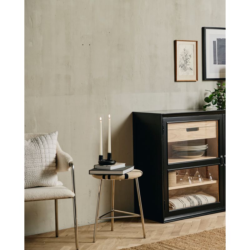 Nordal Morice taburete, negro