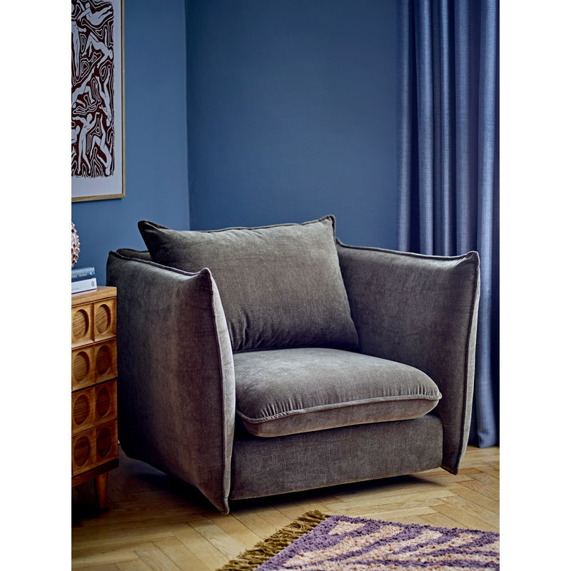 Fauteuil Lounge Austin de Bloomingville, Vert, Polyester Recyclé
