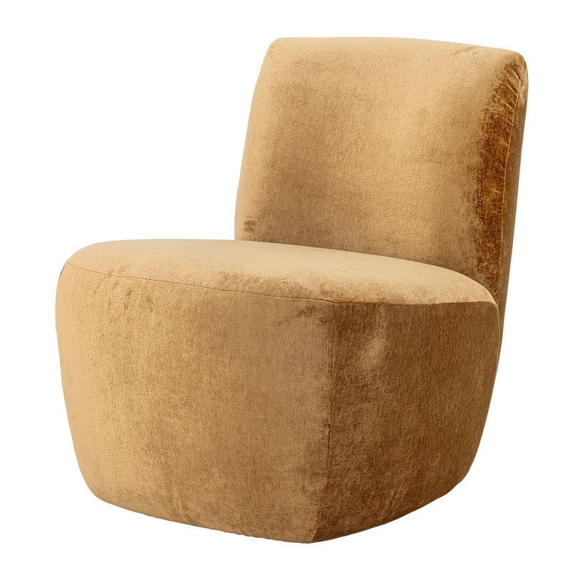 Creative Collection Almonde Loungestoel, Braun, Polyester