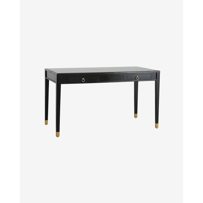 Escritorio EMS Nordal con dos cajones, negro, madera