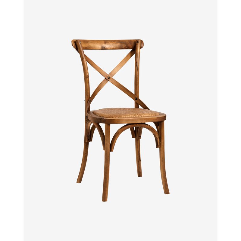 Silla de comedor Nordal X, madera natural