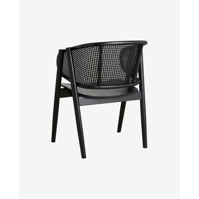 Sillón Wicky de Nordal, negro, ratán, madera