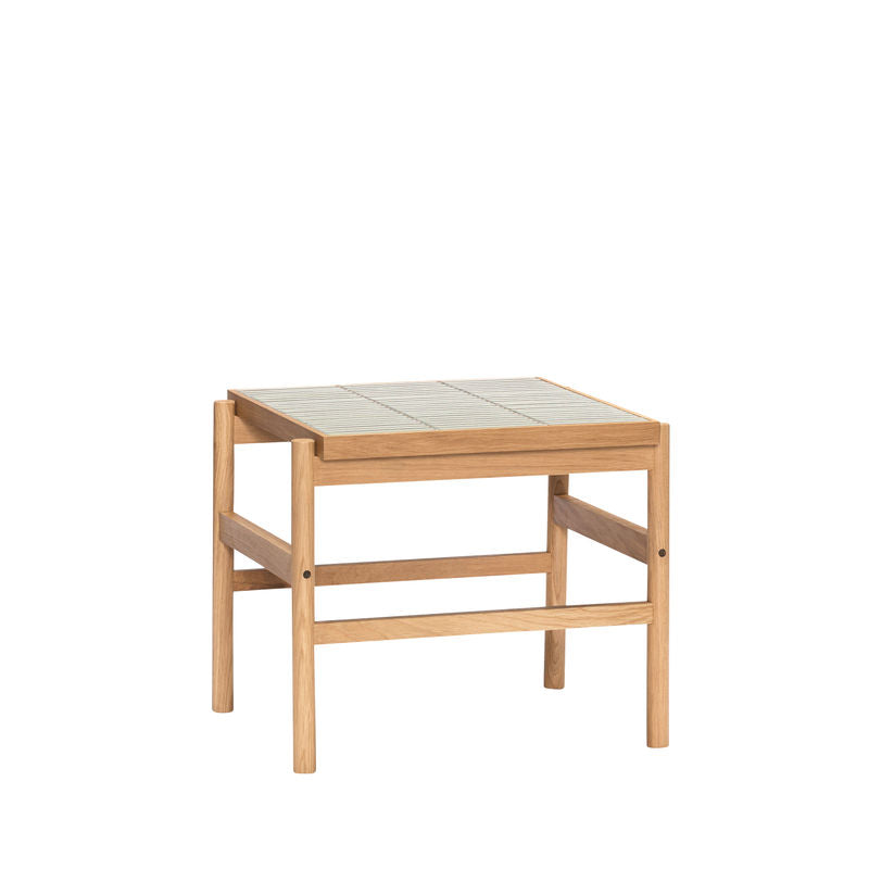 Hübsch Tile bijzettafel, mint, naturel hout