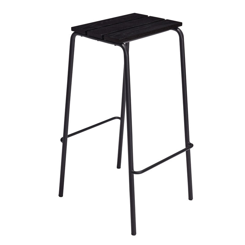 Hübsch Stilt Barhocker, schwarz
