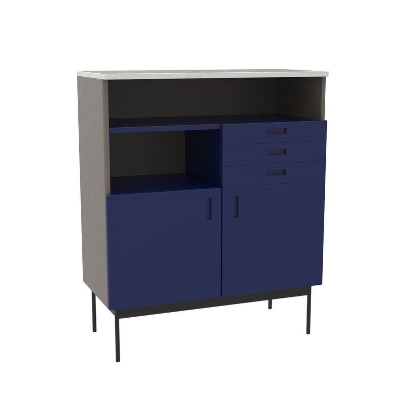 Hübsch Study Schrank, dunkelgrau, blau