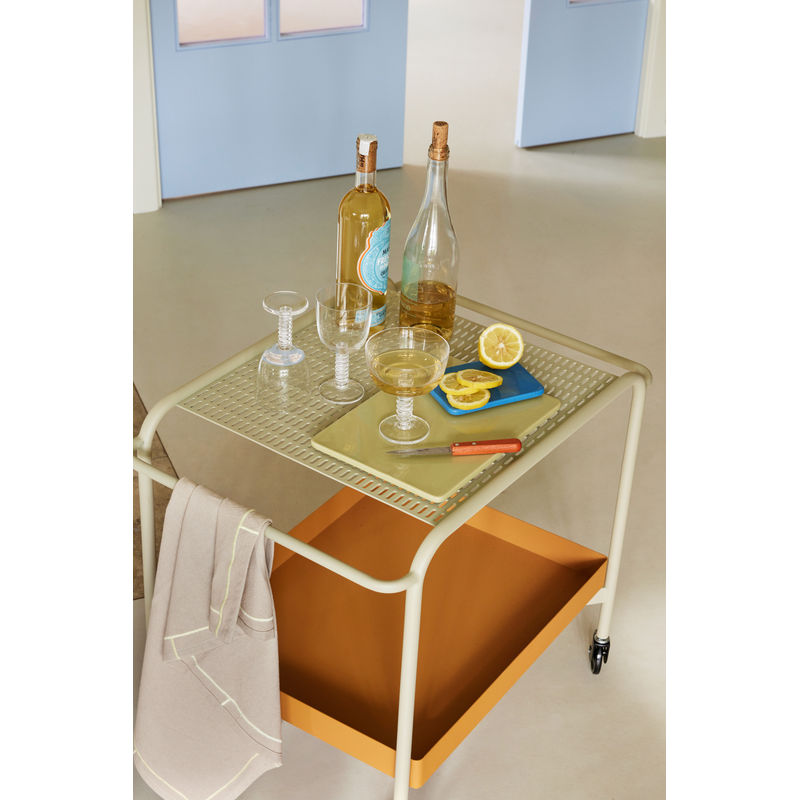 Hübsch Push Trolley, zand, bruin
