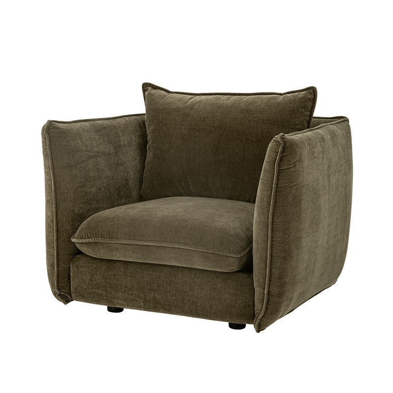 Fauteuil Lounge Austin de Bloomingville, Vert, Polyester Recyclé