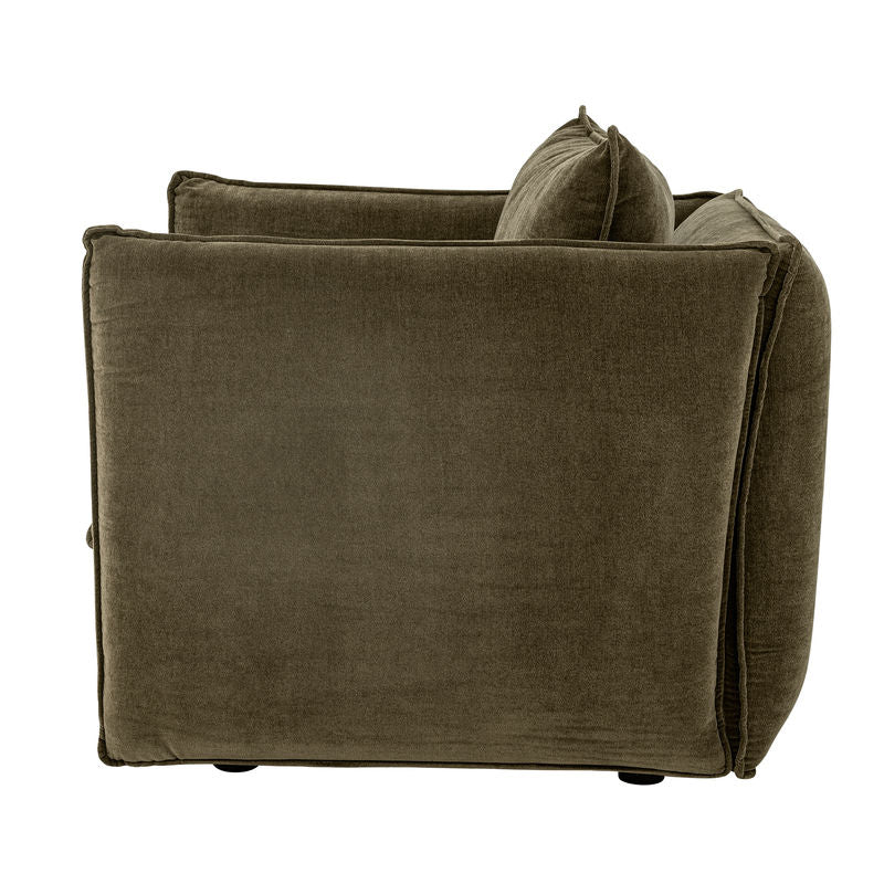 Fauteuil Lounge Austin de Bloomingville, Vert, Polyester Recyclé
