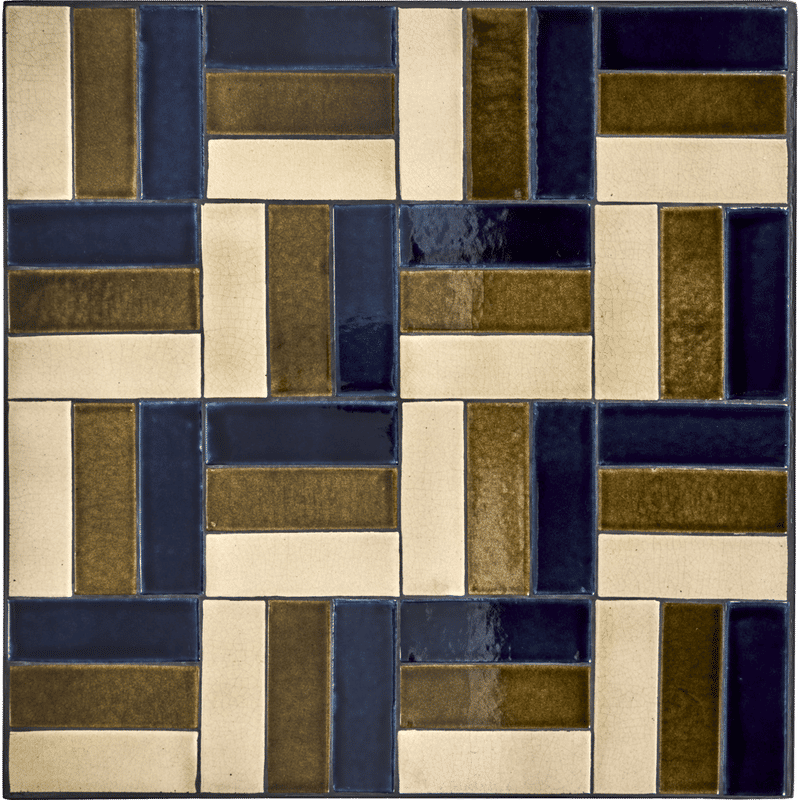 House Doctor Geometric tafel, Bruin, Blauw