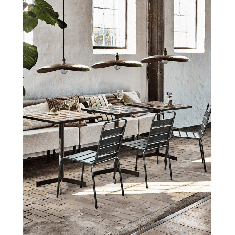 Mesa geométrica de House Doctor, Marrón, Azul