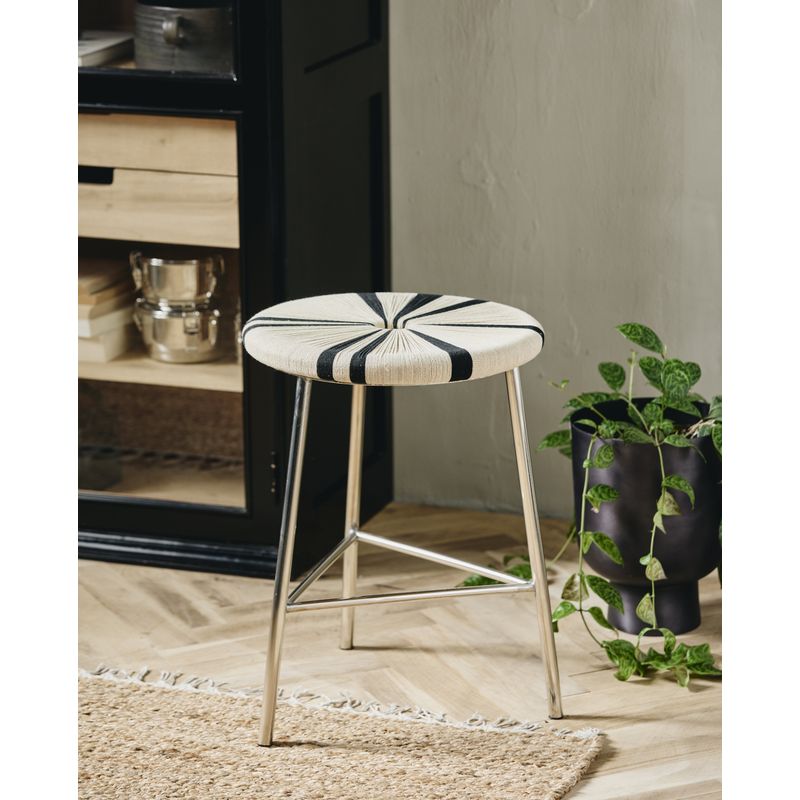 Nordal Morice taburete, negro