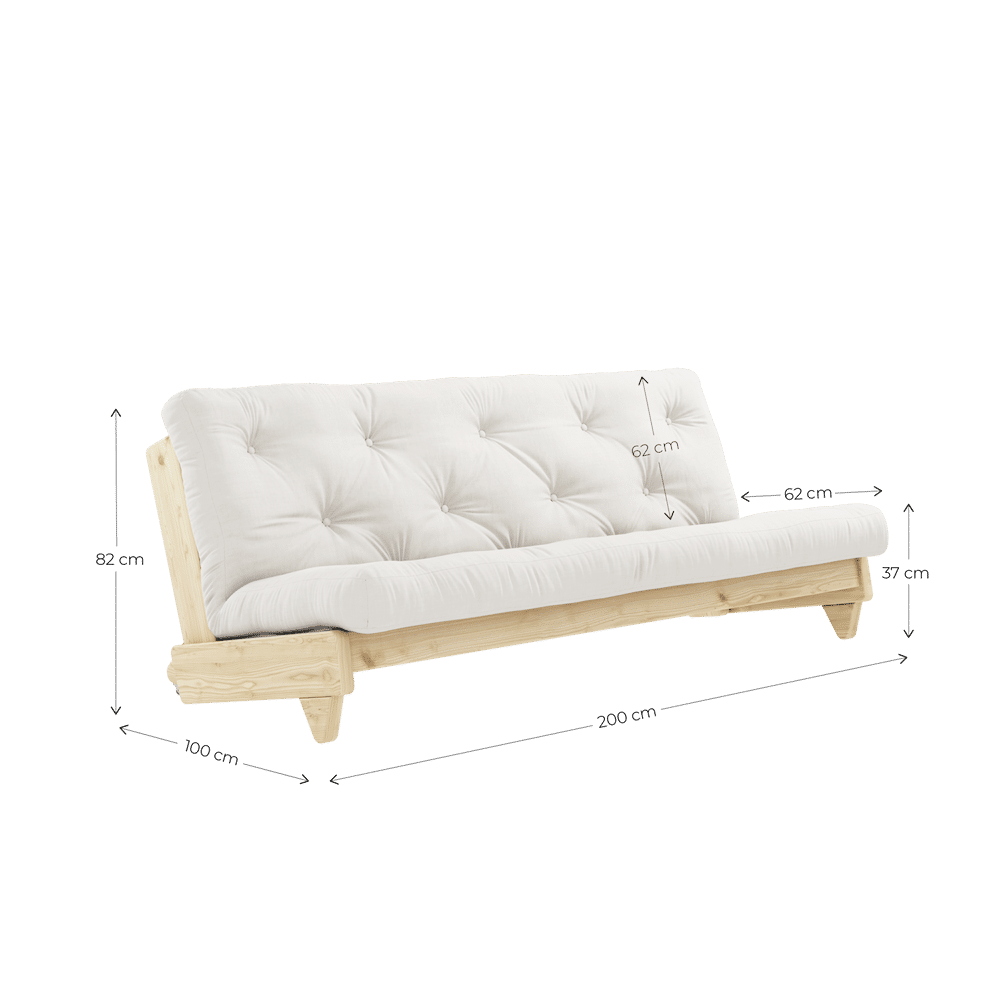 Karup Design FRESH CLEAR LACQUERED W. FRESH MATTRESS BROWN