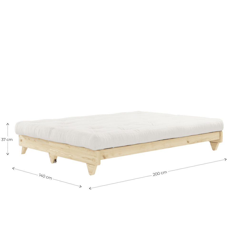 Karup Design FRESH CLEAR LACQUERED W. FRESH MATTRESS BROWN
