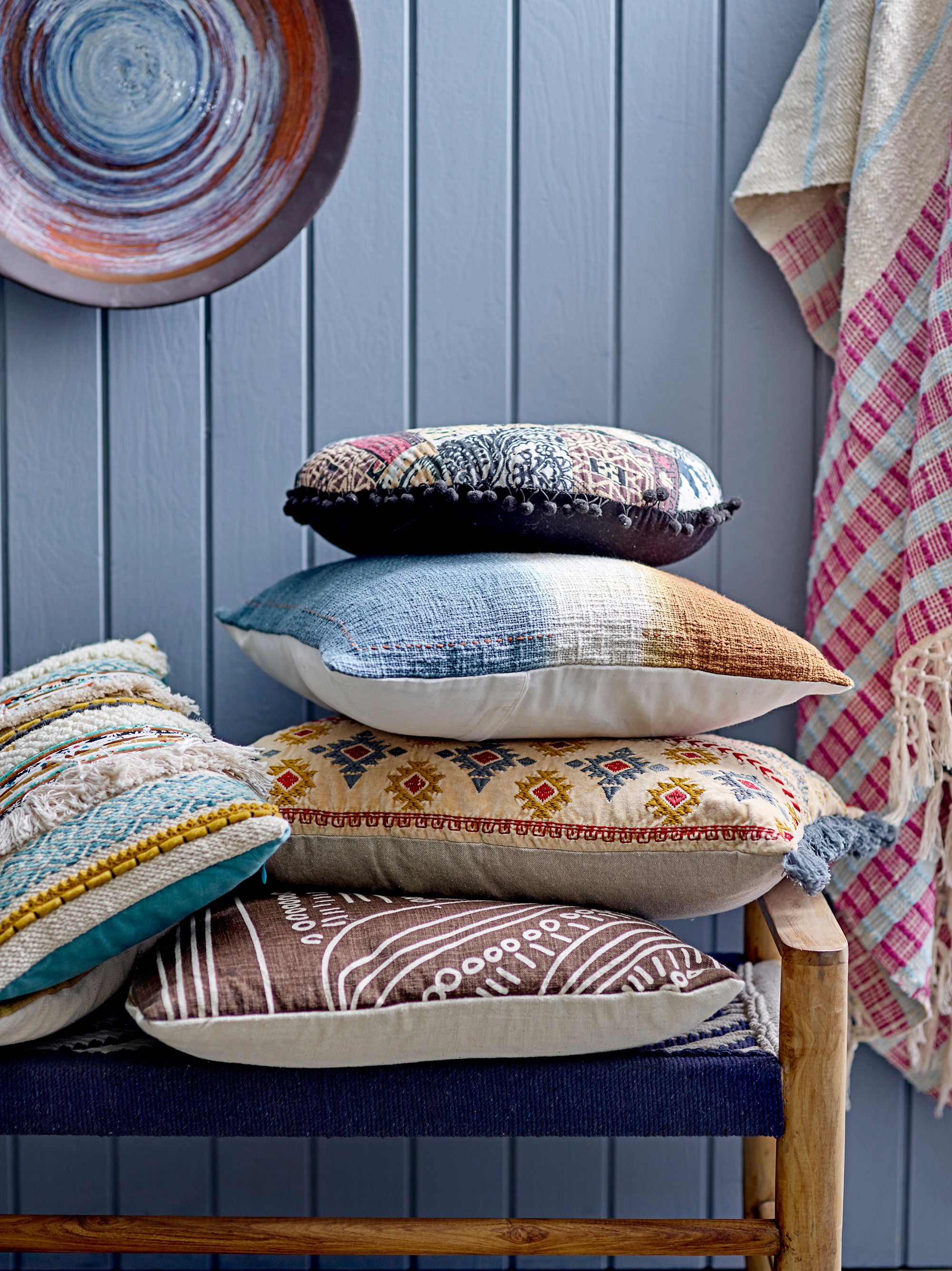 Creative Collection Romir Kussen, Bruin, Katoen