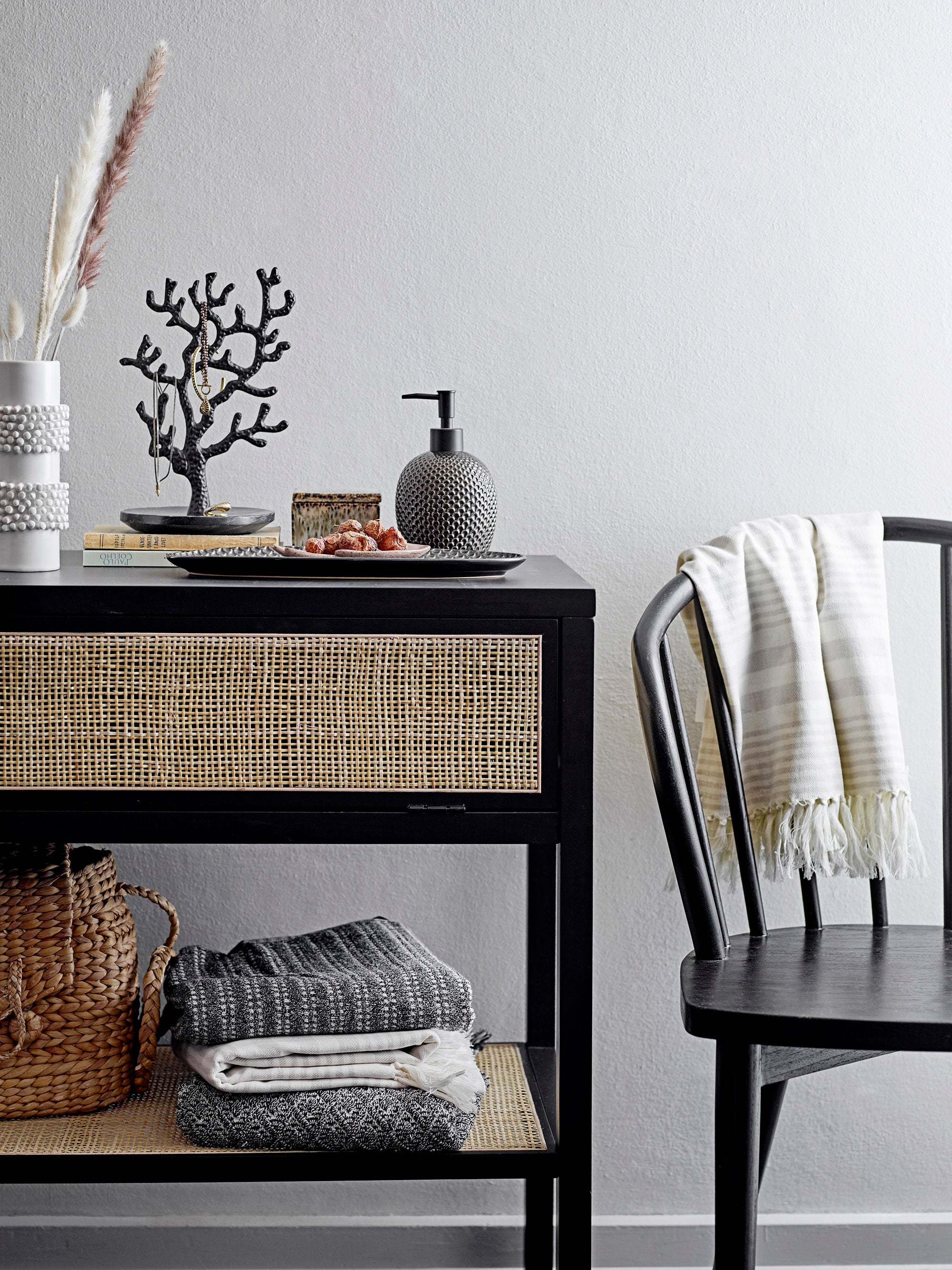 Blooming ville Barrit Vaas, Weiß, Steinzeug