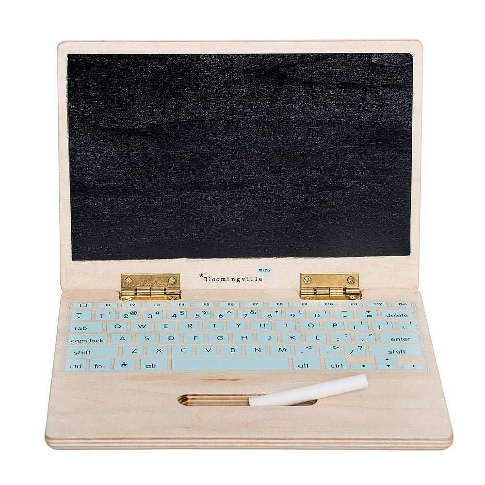 Bloomingville MINI Elena Speelgoedcomputer met/Blackboard, Natuur, Multiplex