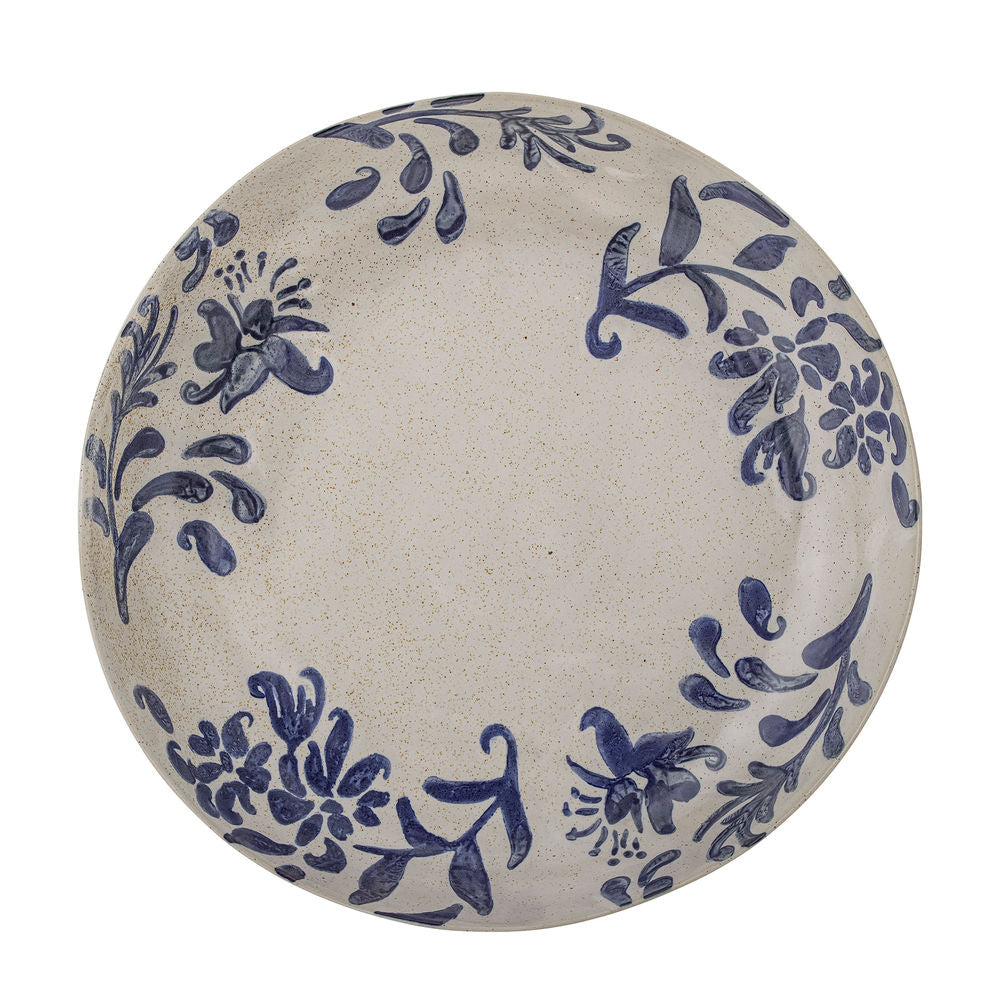 Creative Collection Petunia Schaal, Blauw, Steengoed