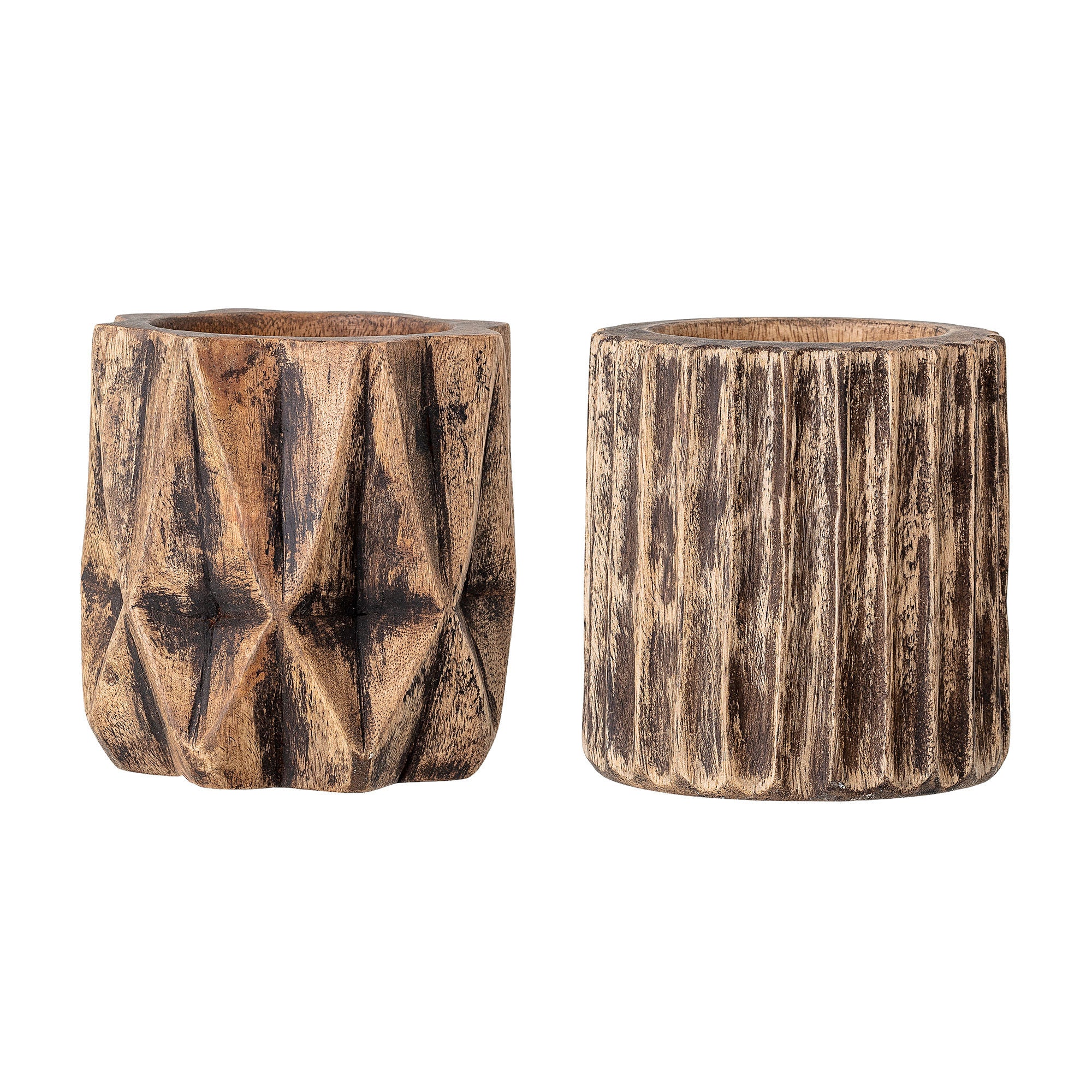 Creative Collection Bernard Deco Bloempot, Bruin, Teruggewonnen Hout