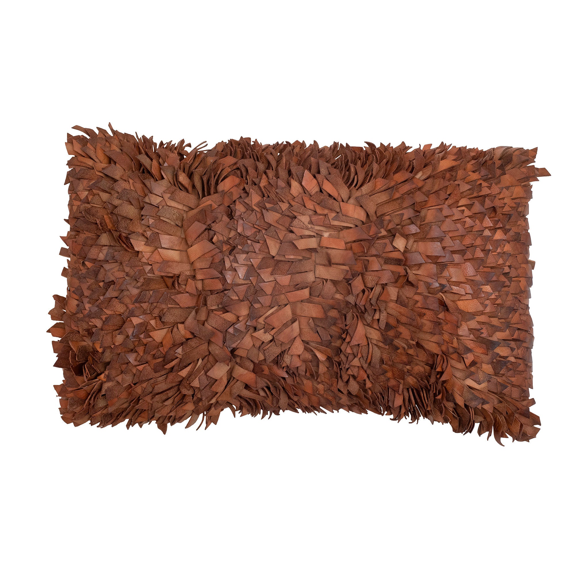 Almohada Bloomingville Serah, marrón, cuero