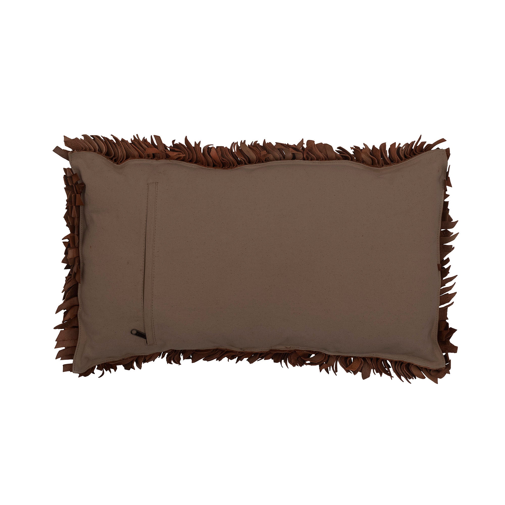 Almohada Bloomingville Serah, marrón, cuero