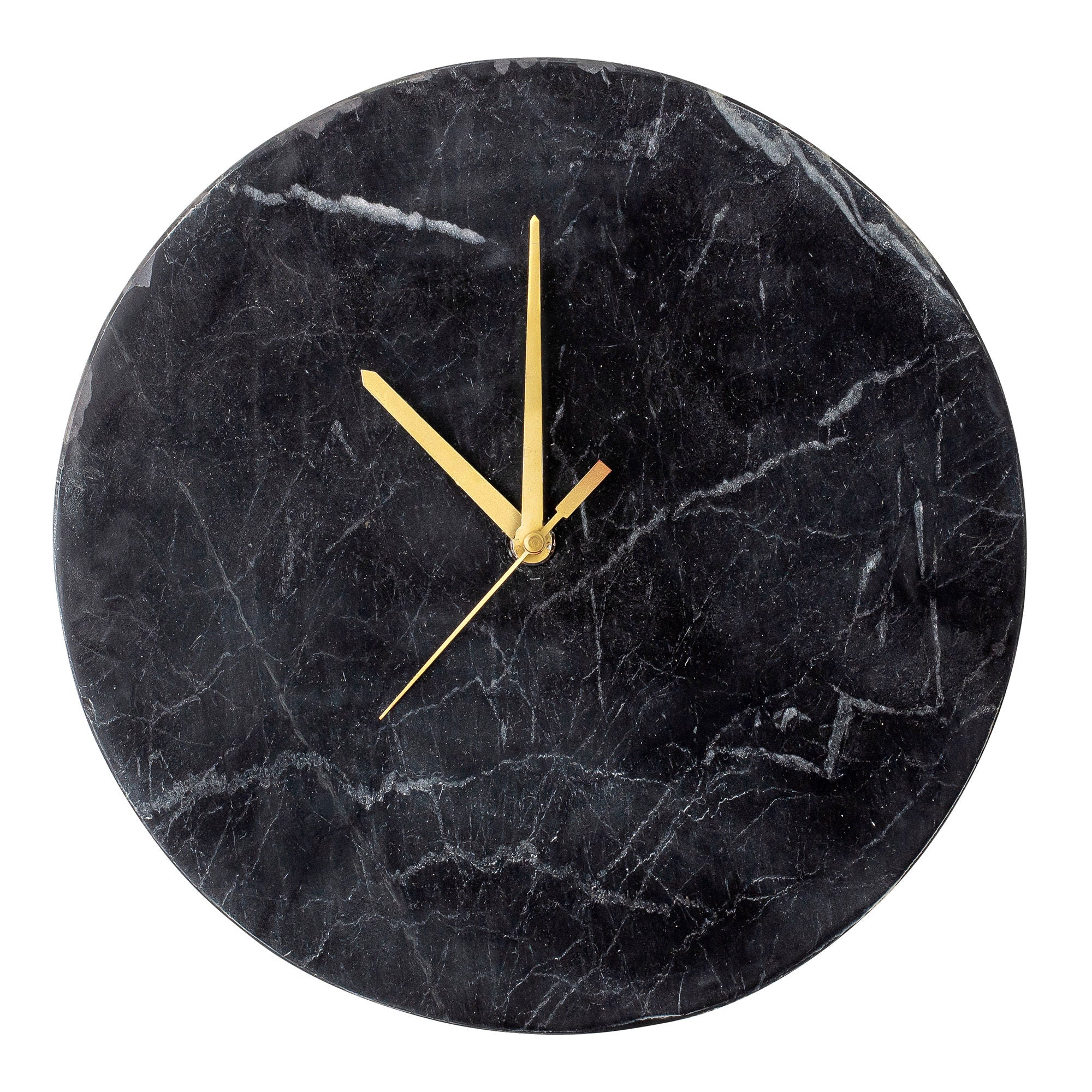 Bloomingville Reloj de pared Jamin, negro, mármol