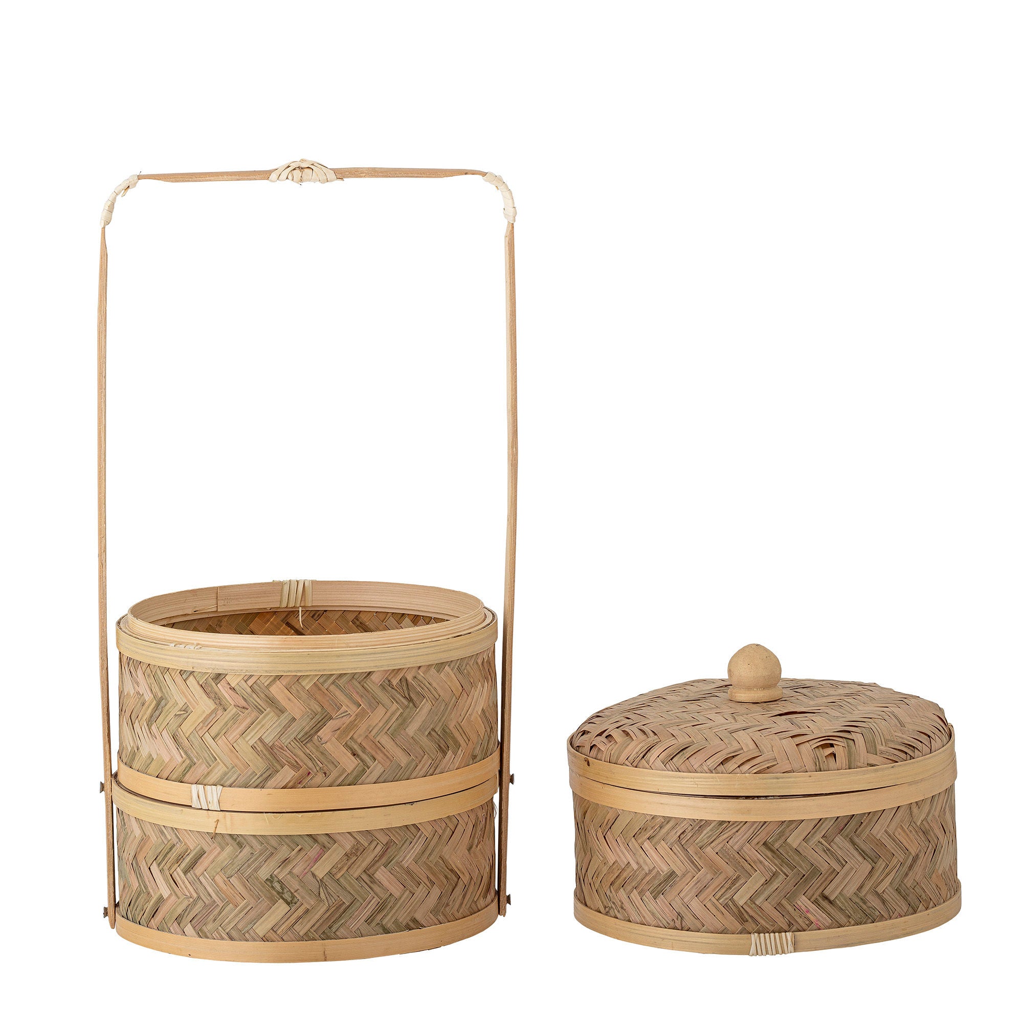 Bloomingville Niella Mand avec couvercle, nature, bambou