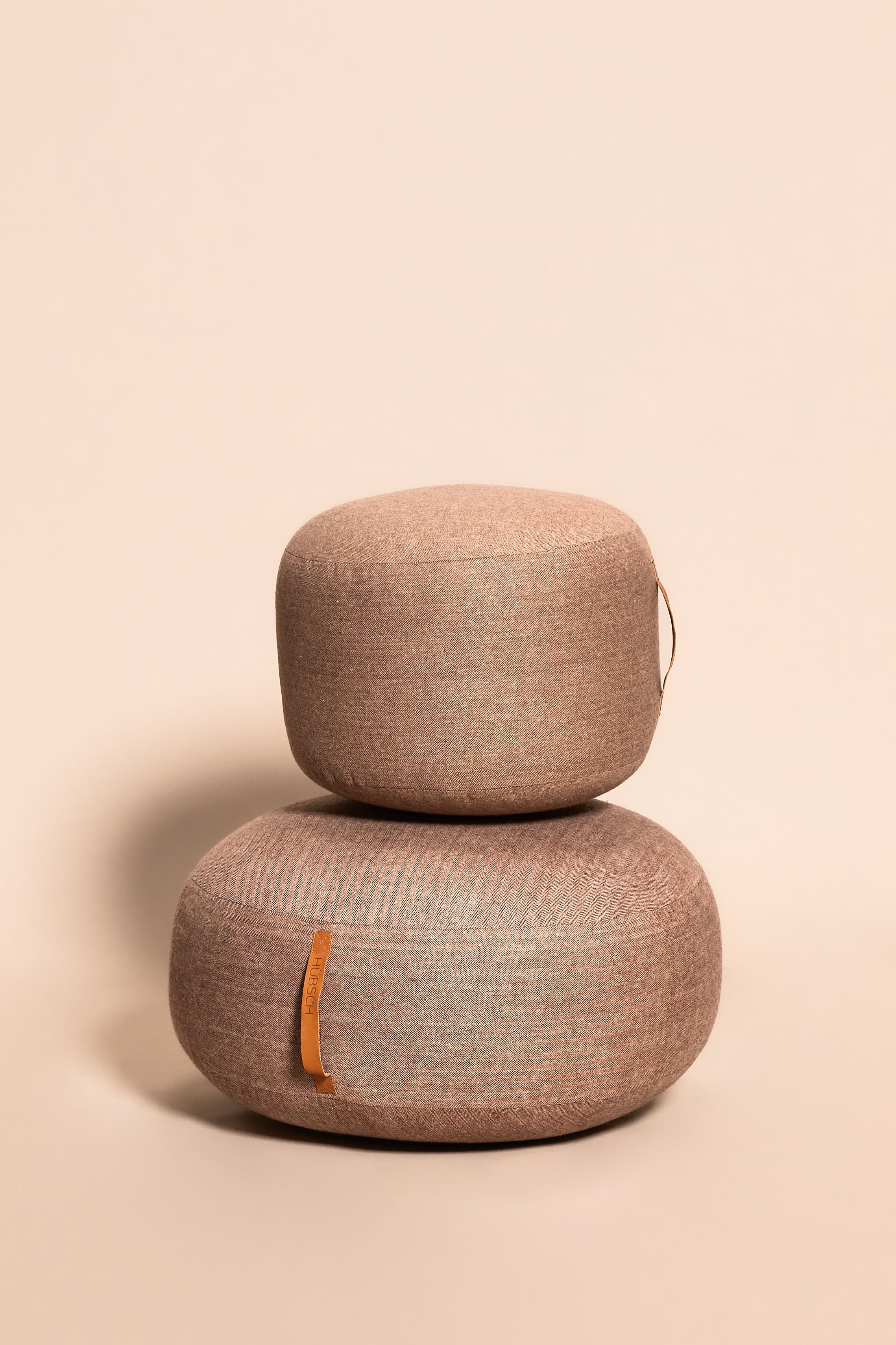 Hübsch Mochi Poef Ø70 Braun
