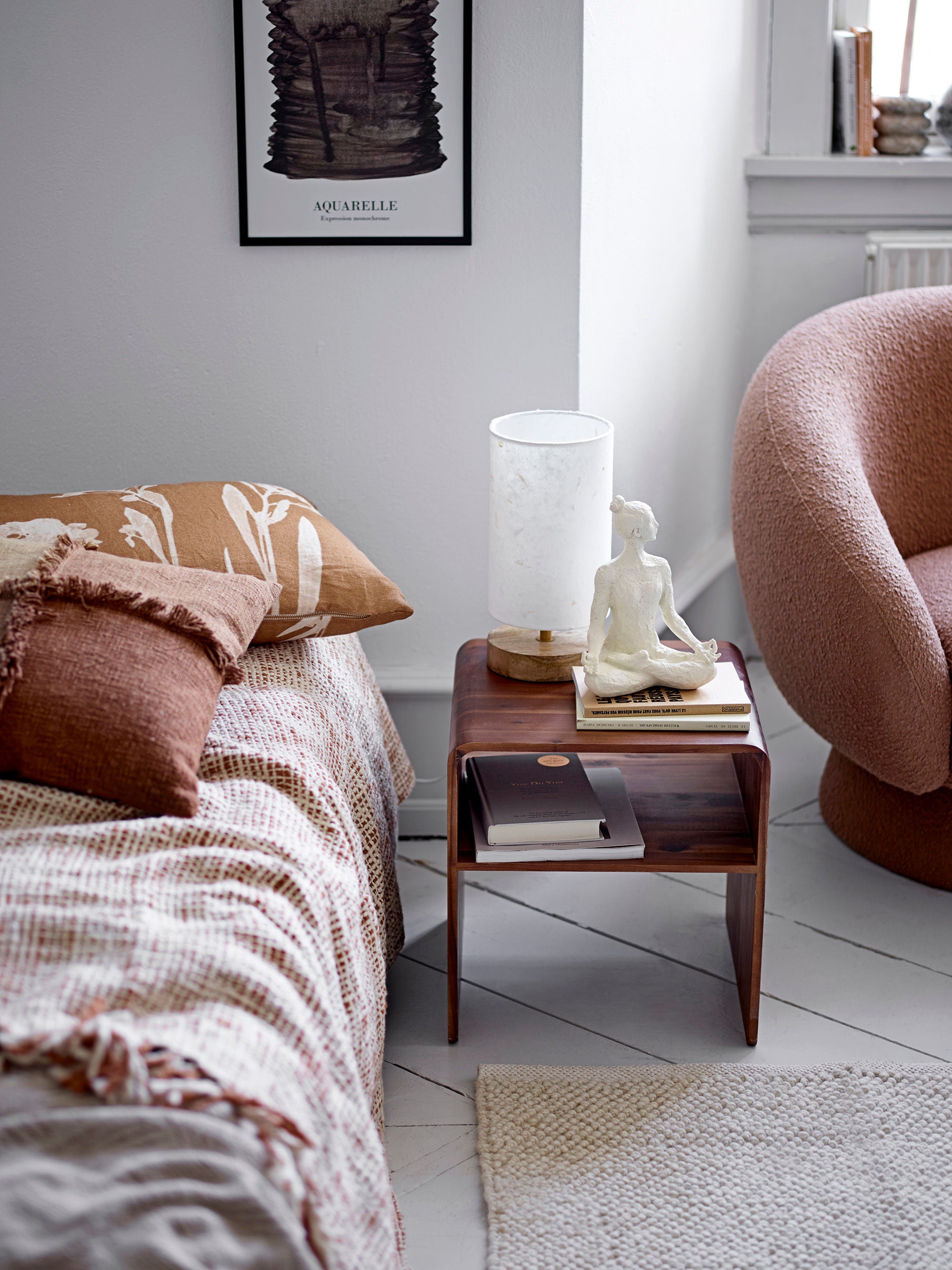 Bloomingville Tapis Madeleine, Blanc, Laine