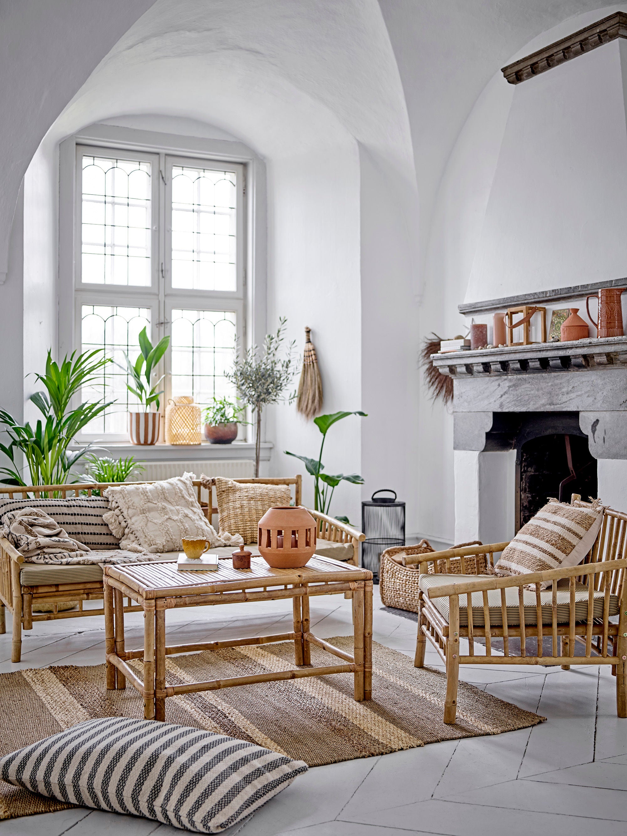 Bloomingville Jardinière Joni Deco, Blanc, Terracotta