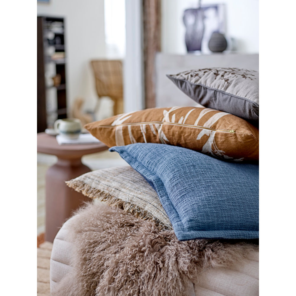 Bloomingville Felicia Pillow, Azul, OEKO-TEX de algodón®