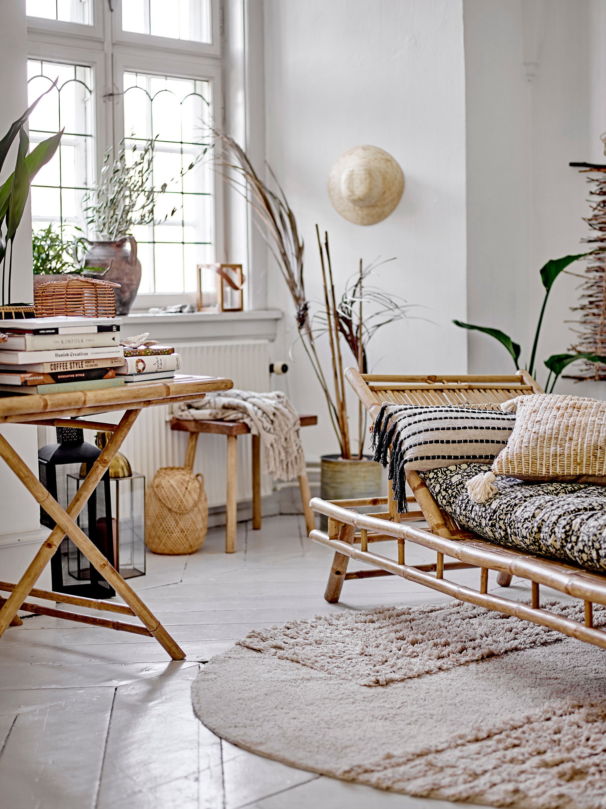 Blooming ville Clarie Teppich, Natur, Baumwolle