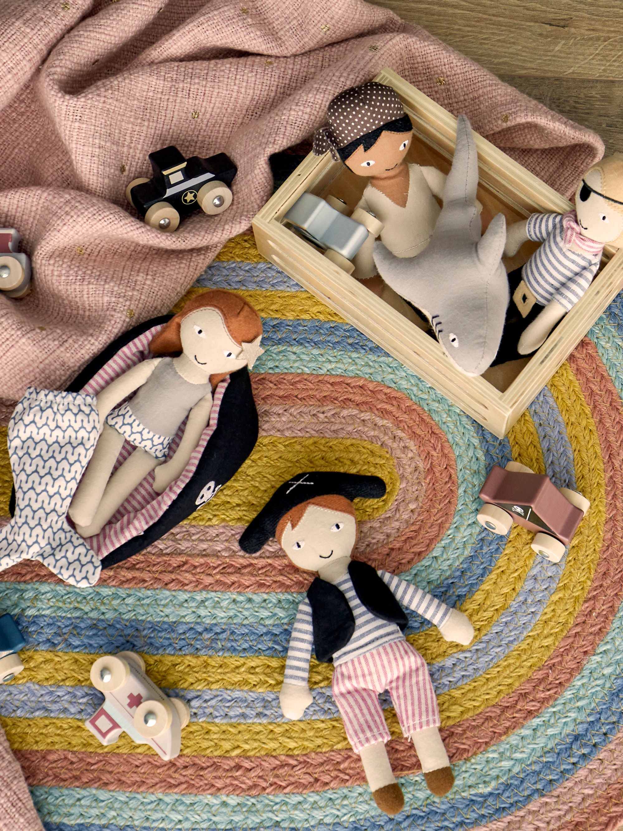 Blooming ville MINI Kate & Jonah Puppe, blau, Baumwolle