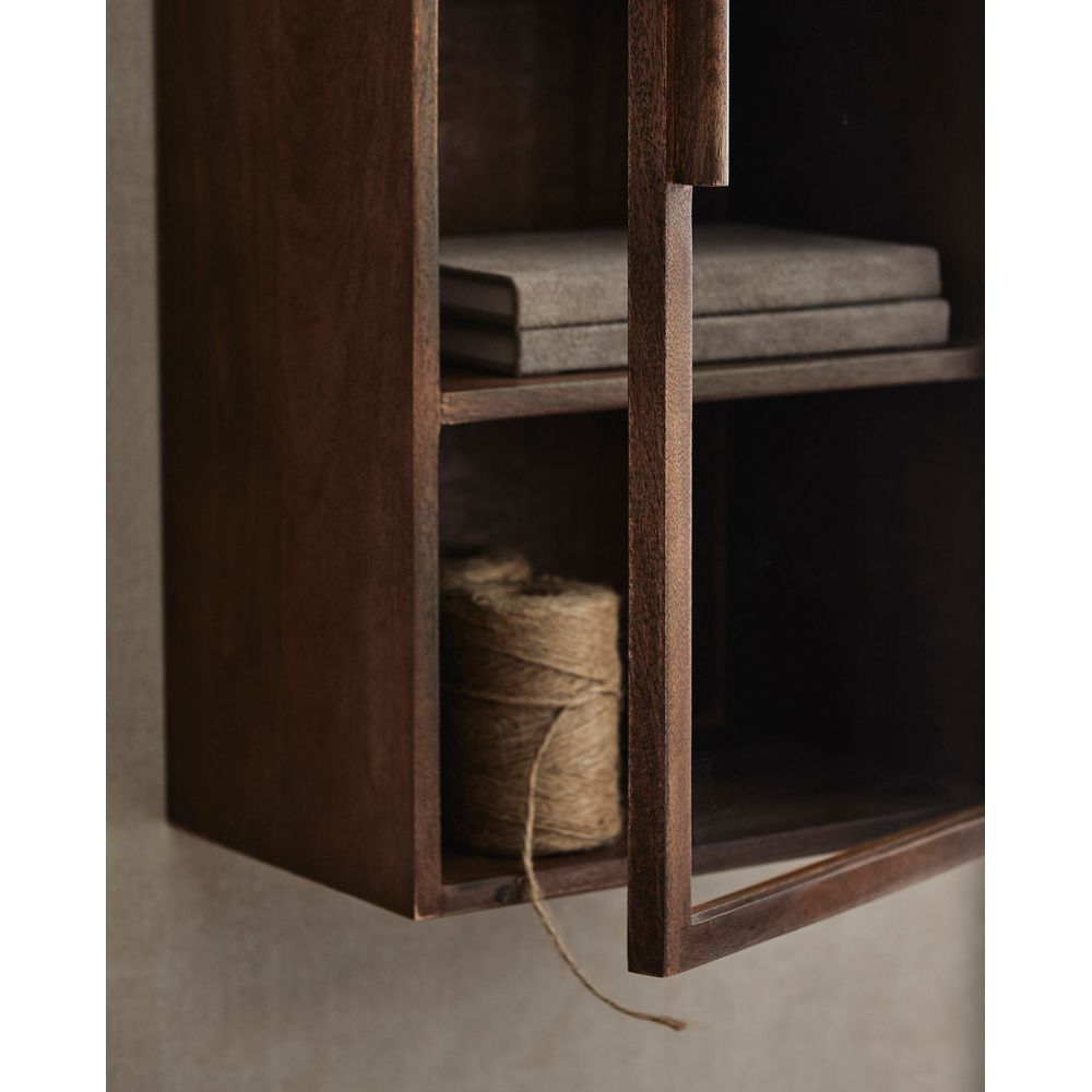 Nordal A/S NANGO wandkast, 1 deur, donkerbruin