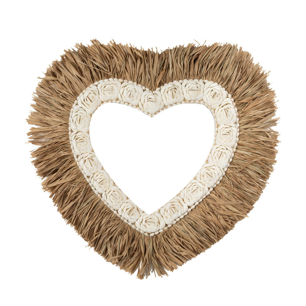 Bazar Bizarre Le Raphia Coquillage Coeur-Blanc Naturel-L