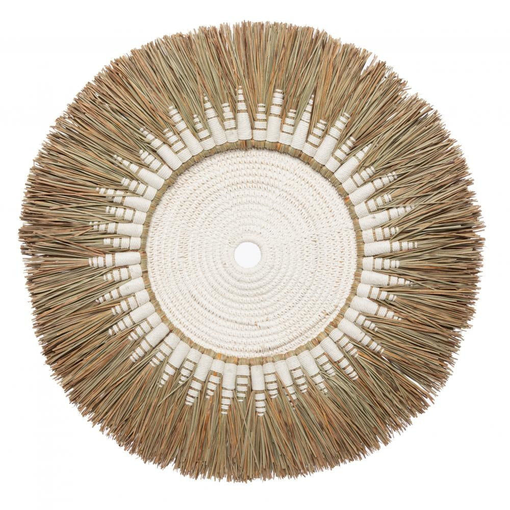 Bazar Bizar De Raffia Macramé Wand dekoration-Weiß Natur