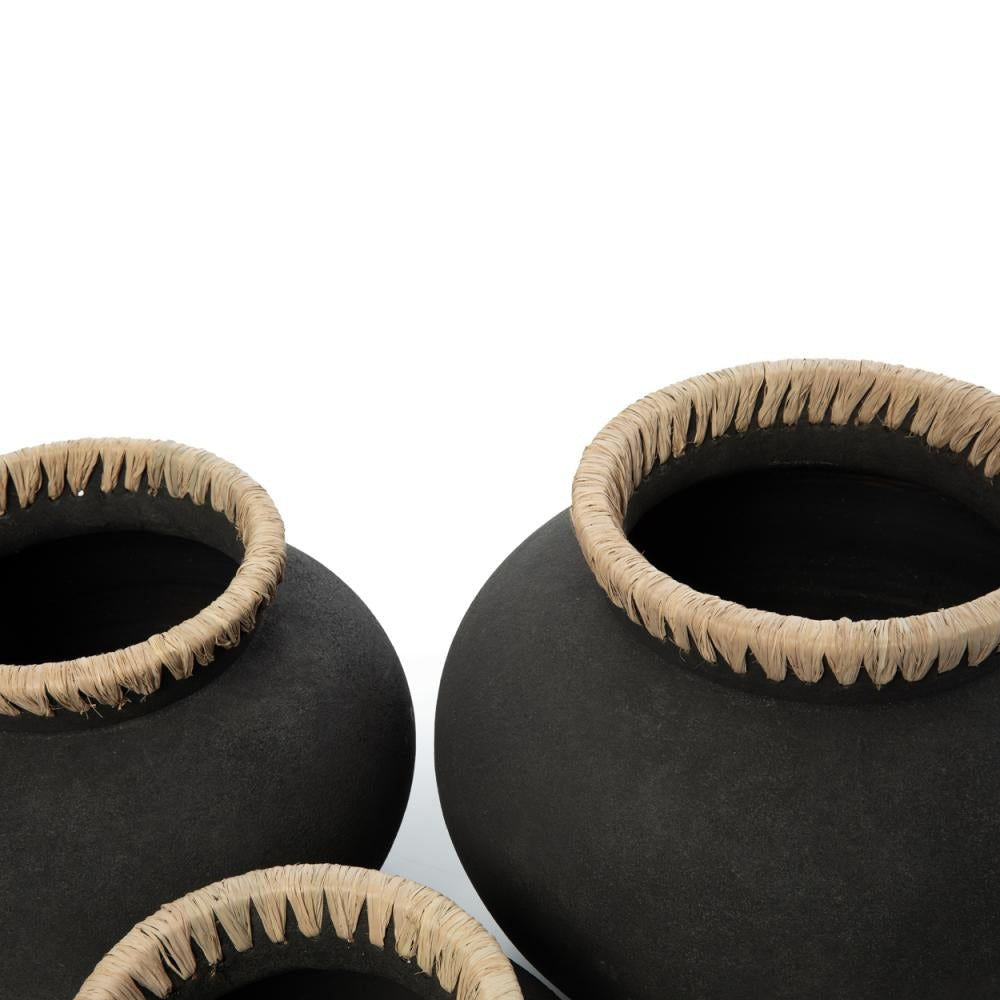 Bazar Bizar Die Styly Vase-Schwarz Natürlich-M