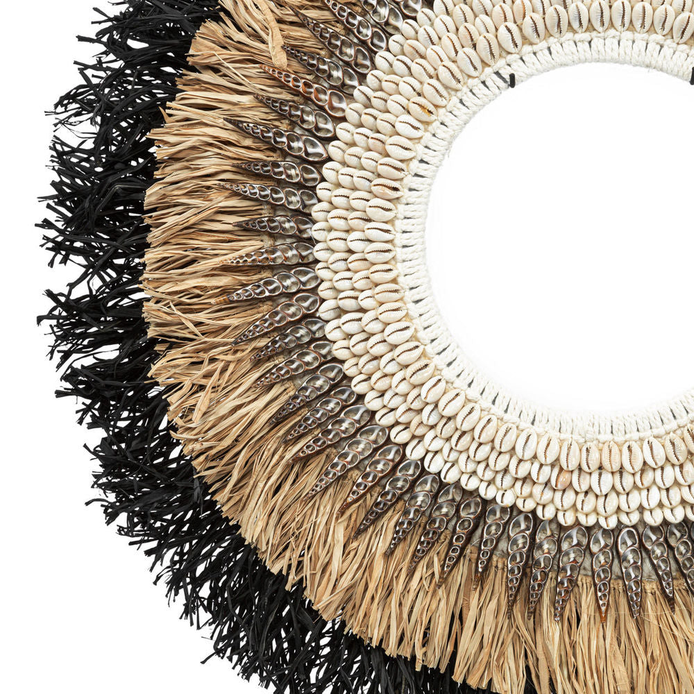 Bazar Bizar De Mojo Raffia Op Voet - Natuurlijk Zwart