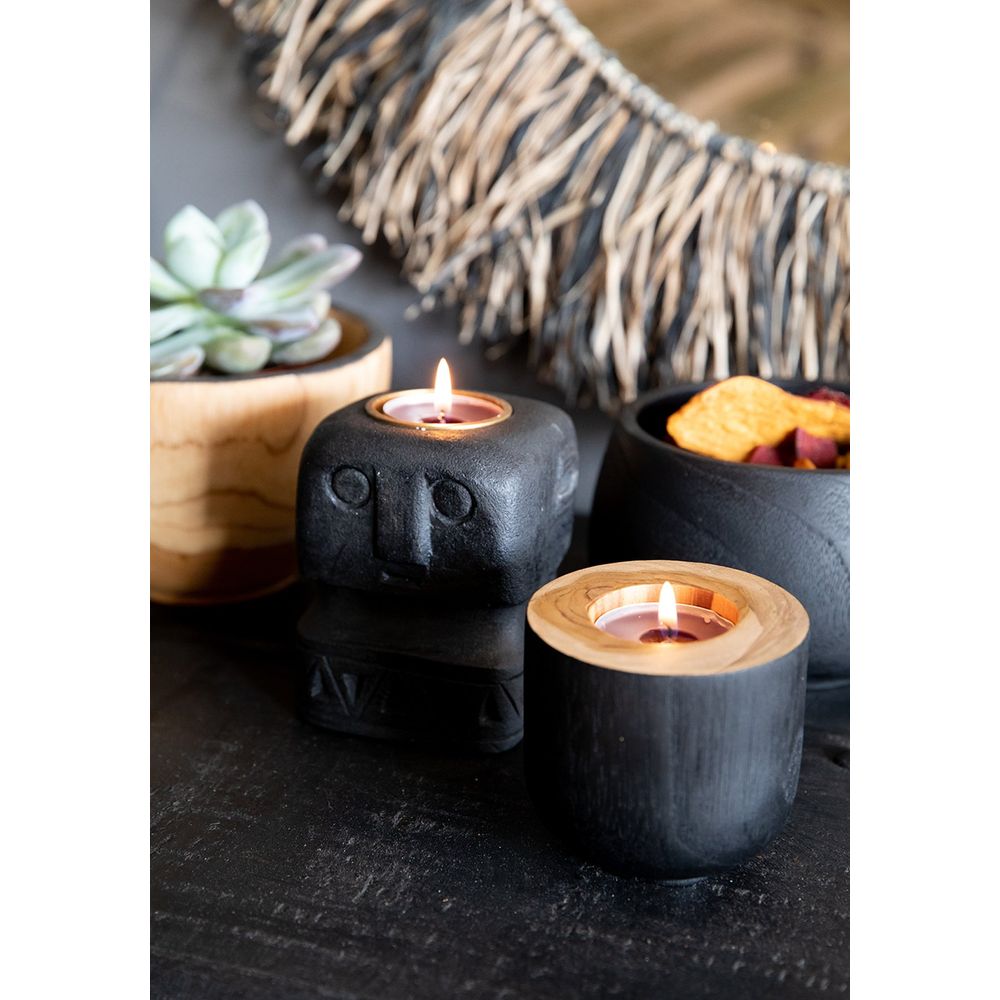 Bazar Bizar Bougeoir The Sumba Stone #26 - Noir