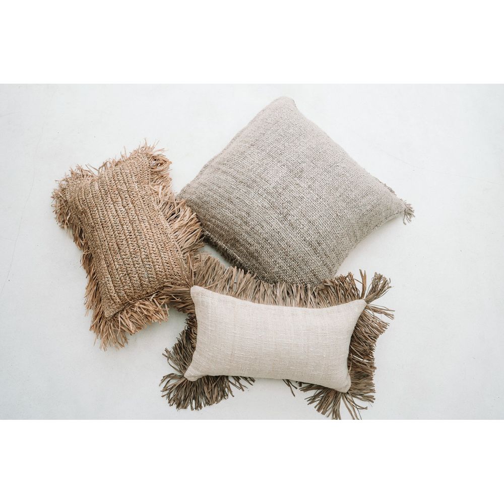 Bazar Bizarre The Rafia Pillow Cover-Natural-30x50